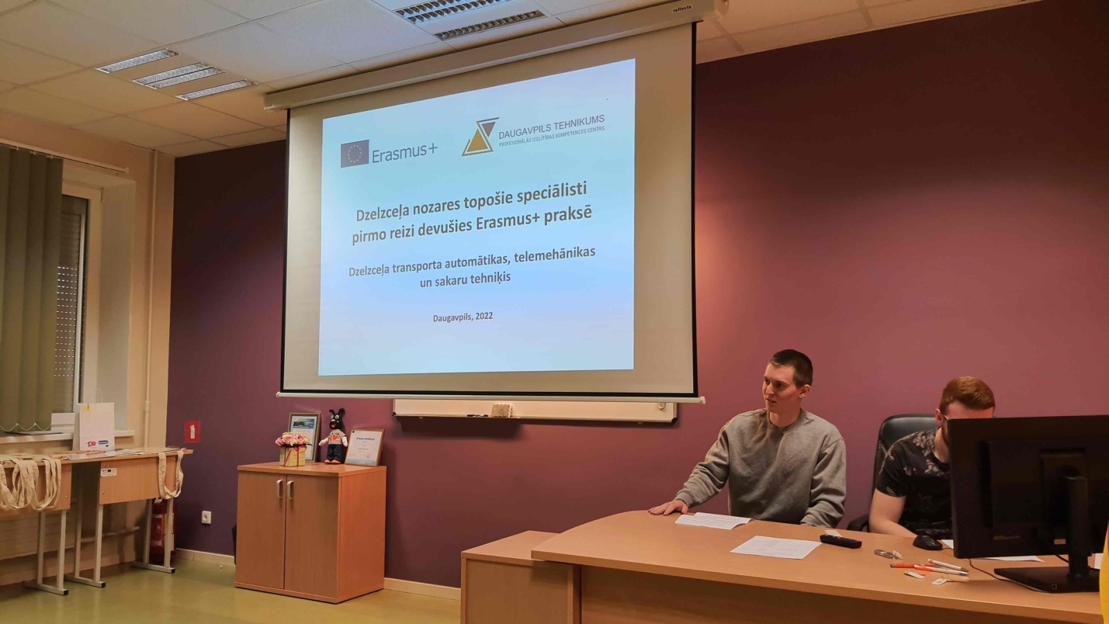 Prezentācijas slaids tuvplānā