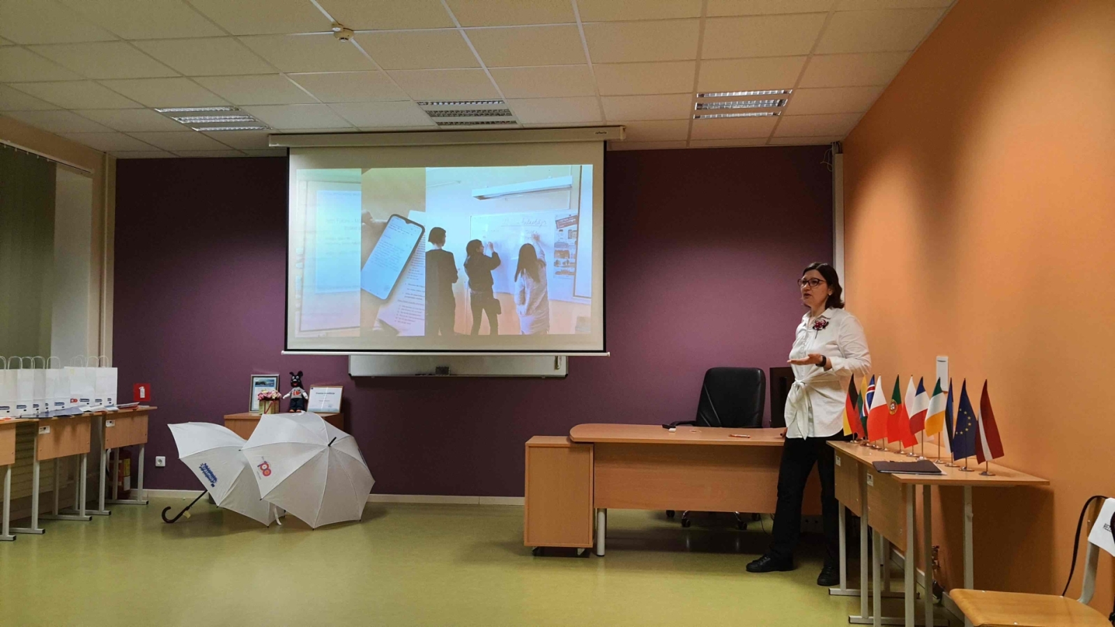 lietussargi un prezentācija