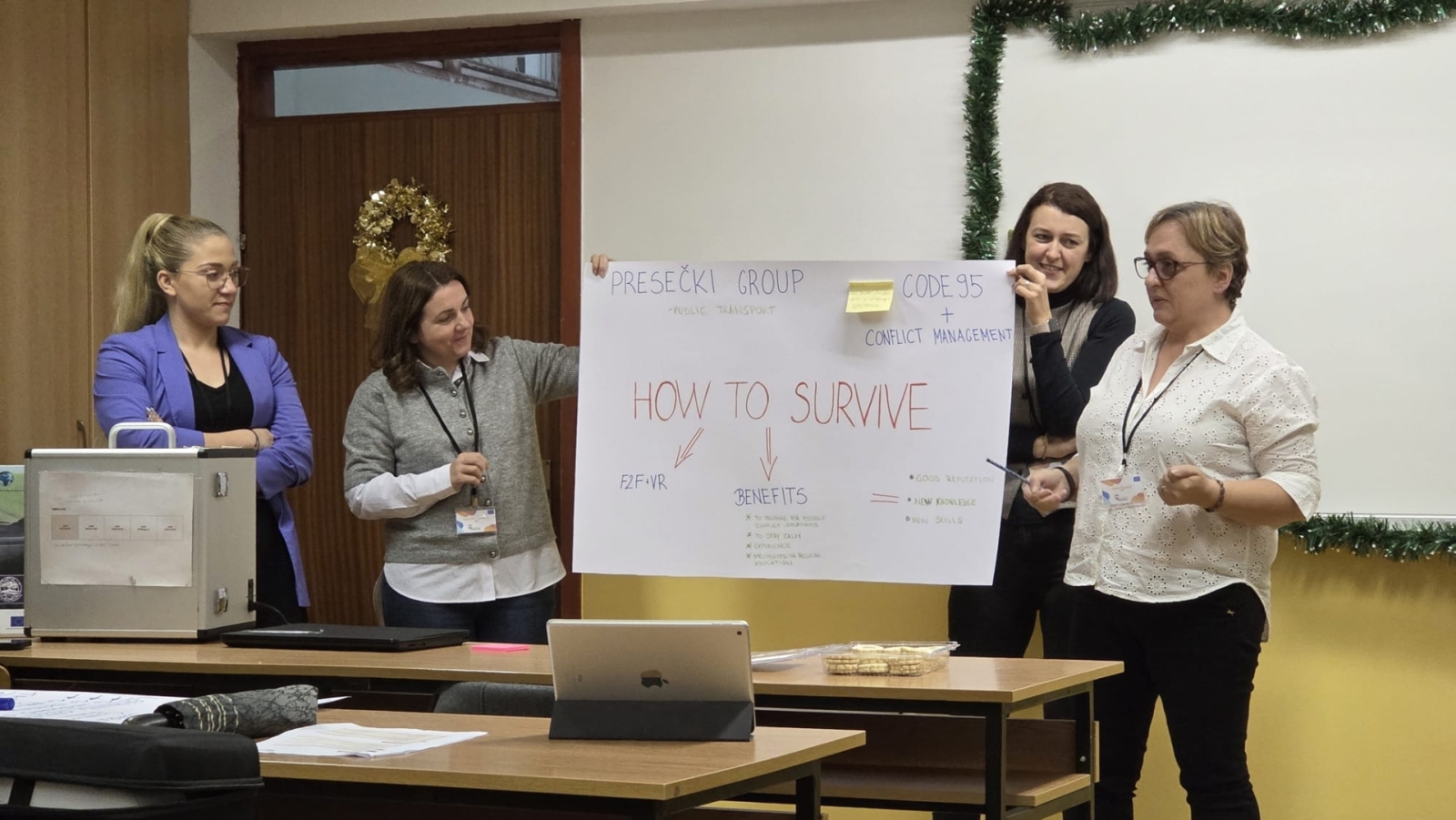 Darba grupas prezentē idejas par konfliktu vadību un iekļaušanu sabiedriskā transporta vidē.