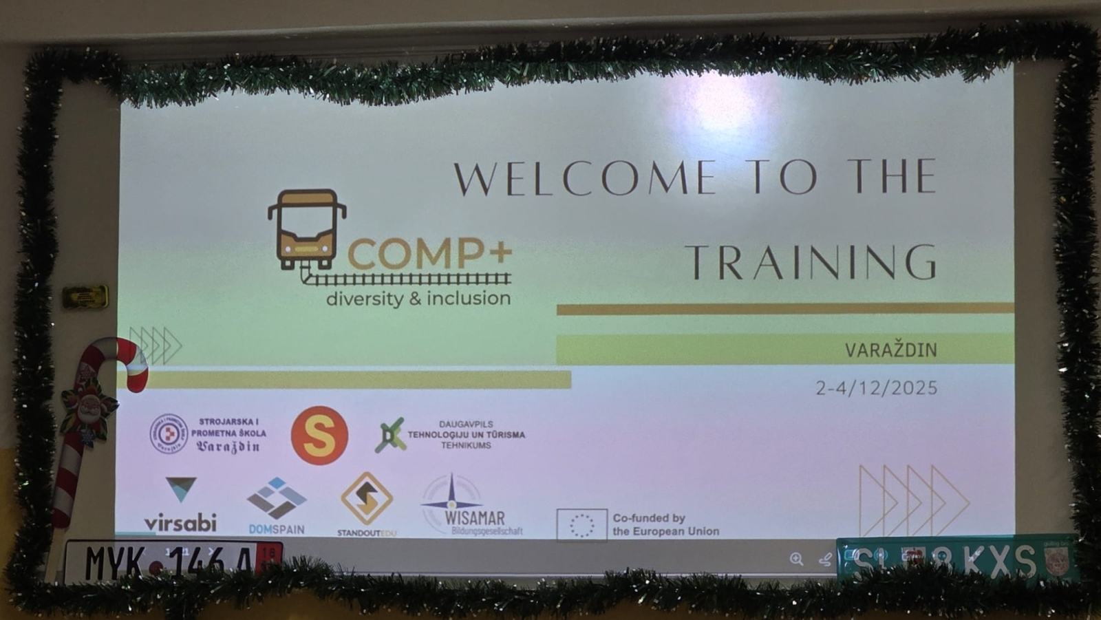 Kopbilde ar projekta “Competence+ D/I” partneriem un pedagogiem Varaždinā, Horvātijā.